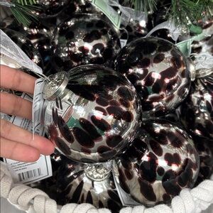 Clear animal print ball ornament